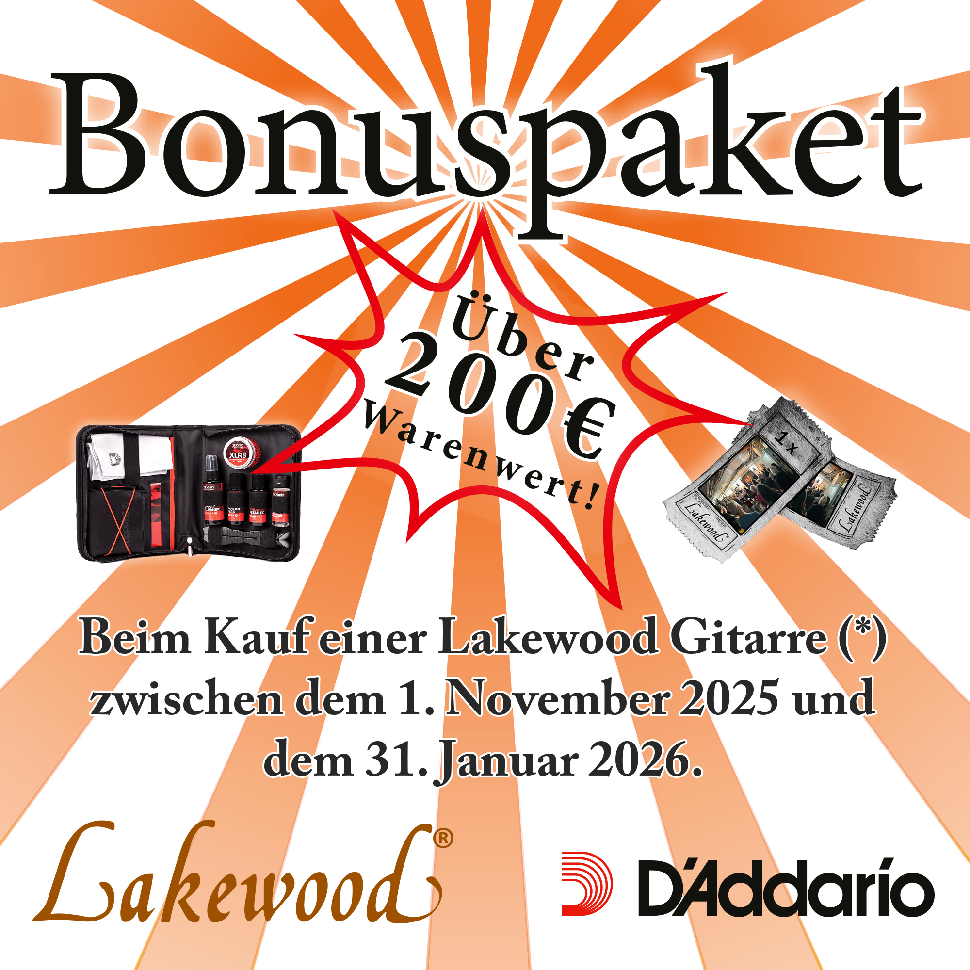 The Lakewood bonus package worth over €200!
